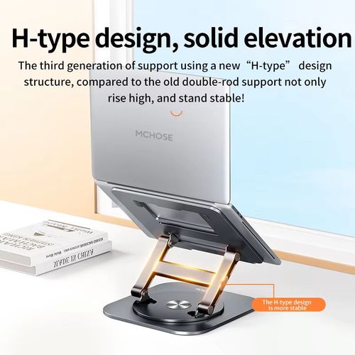 Aluminum Alloy Creative Rotating Lifting Bracket Flexible Desk Stand for Phone iPad Laptop Desktop