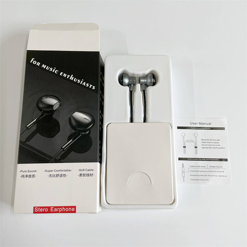 Portable Wired Headphones Noise Cancelling in Ear Waterproof Sports Band Microphone Wired Earphone