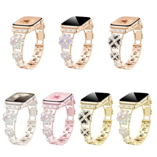 Diamonds Stainless Steel Strap for Apple Watch Iwatch 10 8 Ultra 7 6 5 4 Band 20mm 22mm Women Heart Bracelet Metal Watchband
