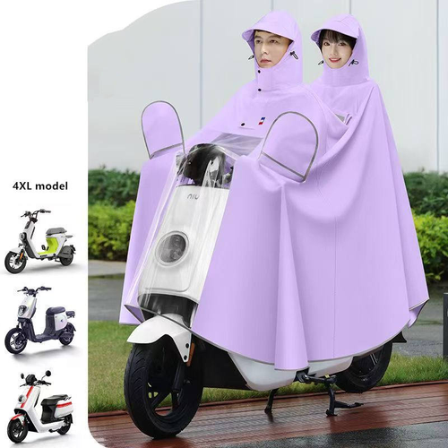OEM Grey Raincoat Waterproof Electric Car Rainwear With Hood Adults Outdoor Activities