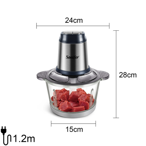Sonifer SF-8078 Household 300w 2 Speed Motor 1.8L Bowl Multi Function Meat Vegetable Food Chopper Electric