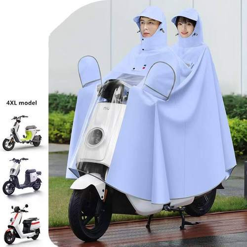 OEM Grey Raincoat Waterproof Electric Car Rainwear With Hood Adults Outdoor Activities