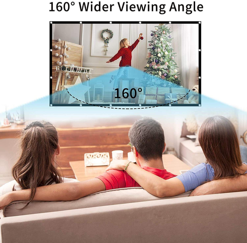 Foldable Polyester Cloth Portable Simple Projection Movies Projector Screens Cheapest Type