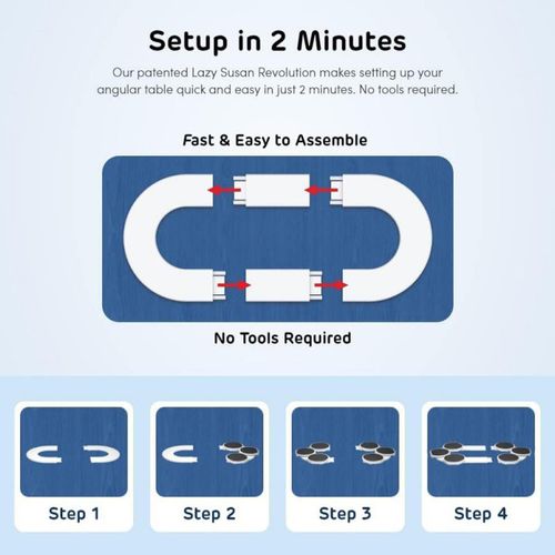 Multifunctional Oval Shape Food Turntable Portable Table Train Tableware Rotating Dining Turntable Trays for Serving Food