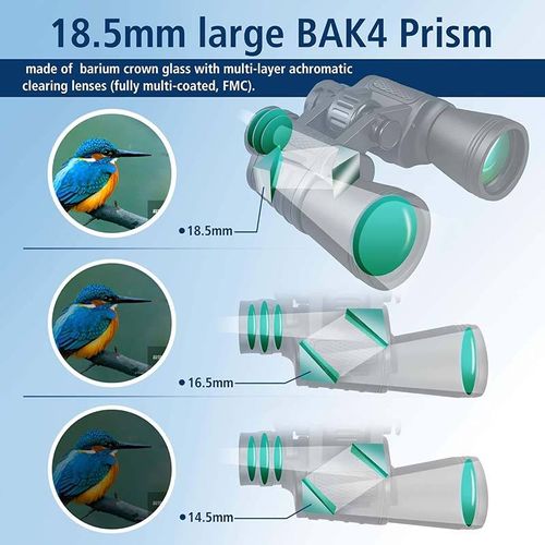 High Power 20x50 Compact Waterproof Binoculars with Night Vision for Bird Watching Hunting Travel & Games Low Light Suitable