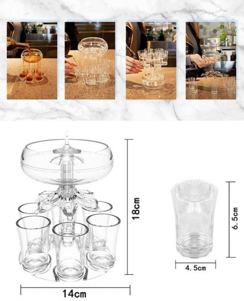 Shot Holder 6 And Beer Liquor Wine Whisky Rack Glass Dispenser