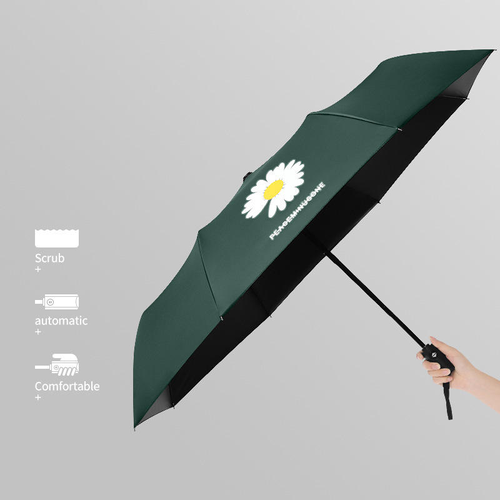 Wholesale Rain Shine Fully Automatic Large Size Umbrella Customizable Advertising 8K Modern Daisy Sun Protection Sunshade Travel
