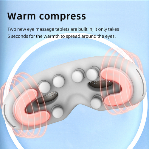 KV 2024 3D Dot Heated Smart Eye Massager Wand Electric Set Eye Massage Device Smart Eye Massager for Teenage Kids and Adult