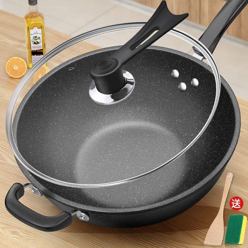 5-Layer Thickened Non-Stick Medical Stone Iron Pan Universal Stove Suitable Household Wok