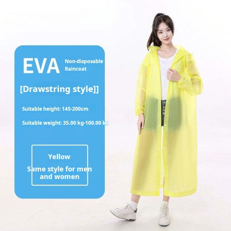 High Quality EVA Reusable Raincoat Emergency Rain Gear Jacket PEVA Adults Kids Rain Poncho with Hood