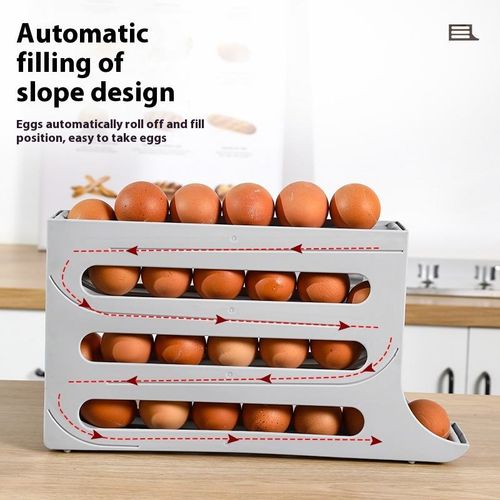 Egg Tray Plastic Egg Tools Storage 4 Tiers Egg Holder for Refrigerator