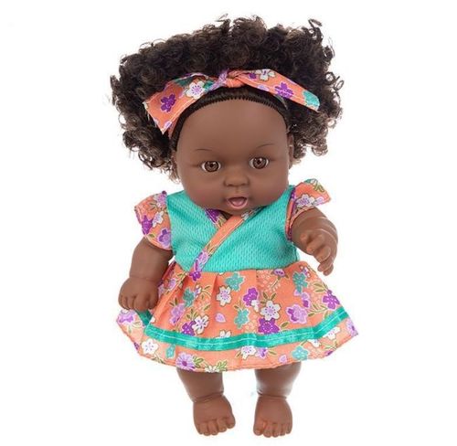 8-inch Vinyl Soothing Cute Soft Shatterproof Exquisite Waterproof Kids Gift African Doll Joint Movable Mini ck Doll