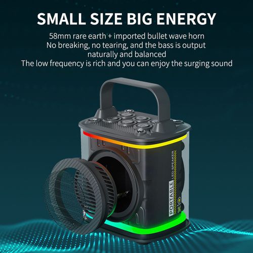 Karaoke Machine, Portable Wireless Speaker Karaoke System Speaker with Wireless Microphone and Colorful Lights for Girls Boys