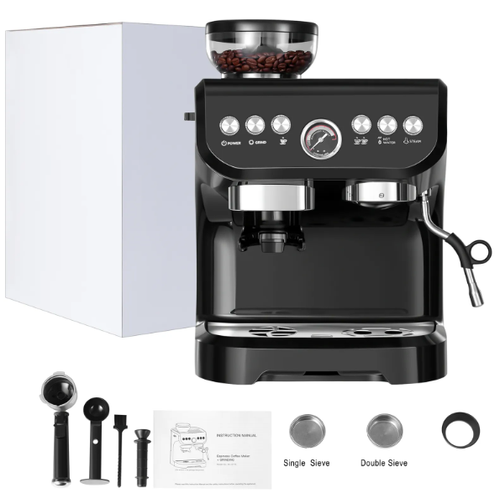 7'' Full Graphic Display and 18 Coffee Recipe Books One Touch Fully Automatic Coffee Machine