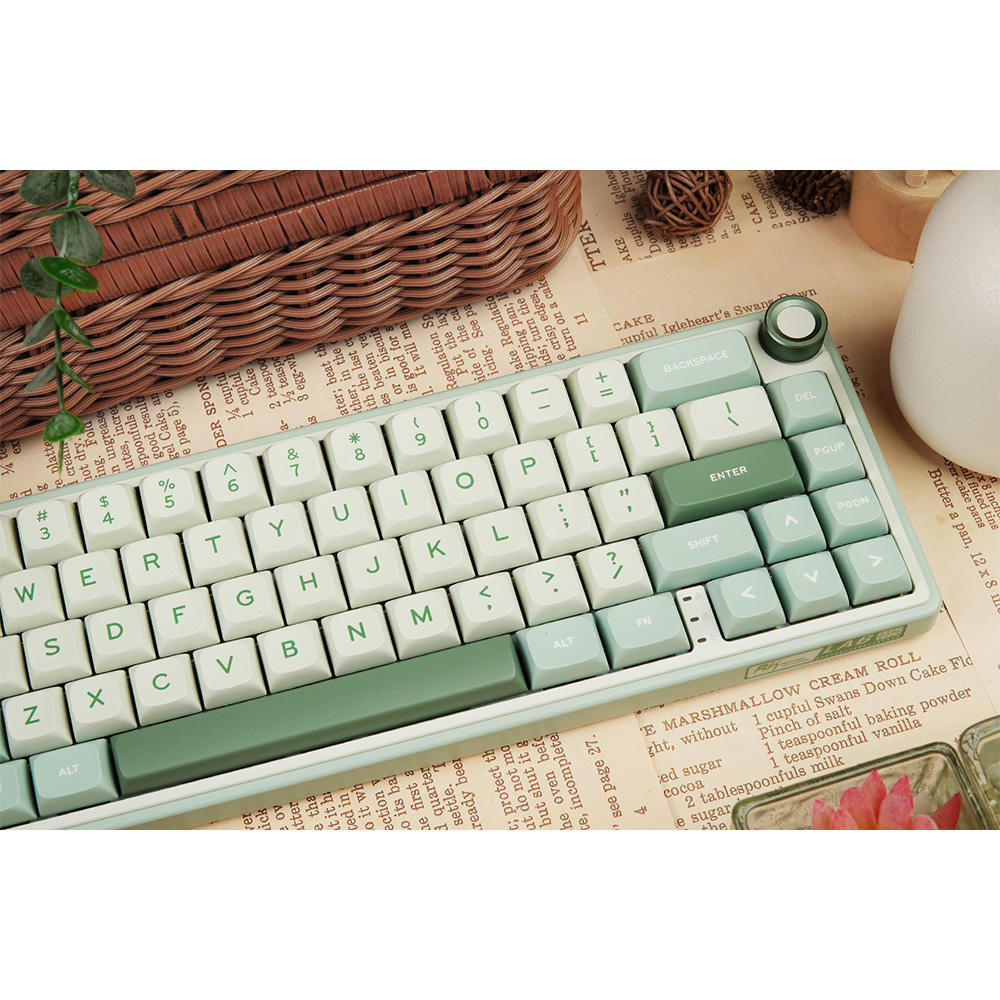 Mechanical Keyboard Wired Gaming Keyboard with Volume Knob 60% Percent RGB Backlit 66 Keys Hot Swappable