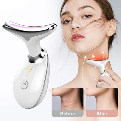 Face and Neck Massager Sculpting Skin Tightening Wrinkle Remover with Red Light Therapy for Face and Neck