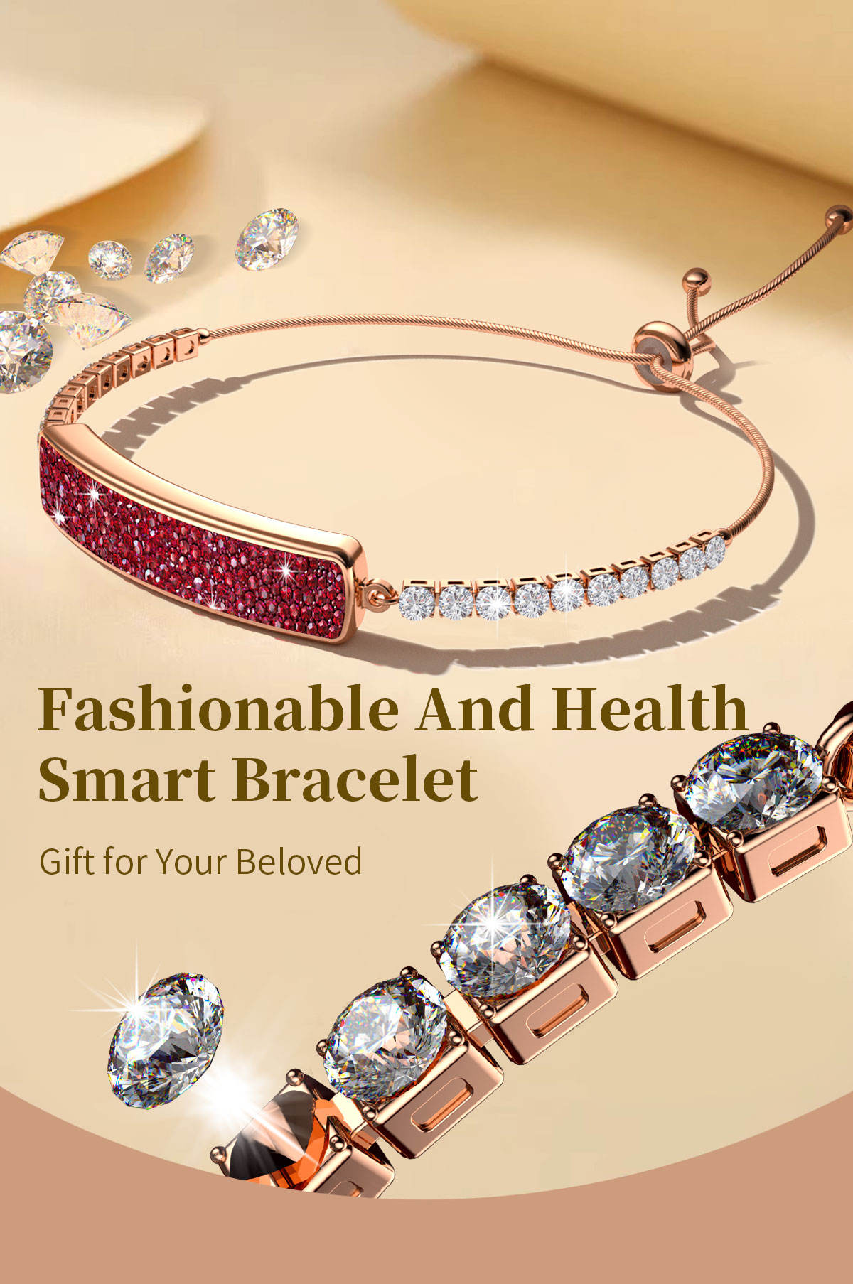 Smart Electronic Bracelet for Women Sport Fitness Tracker Heart Rate Monitor Blood Pressure Pedometer for Android