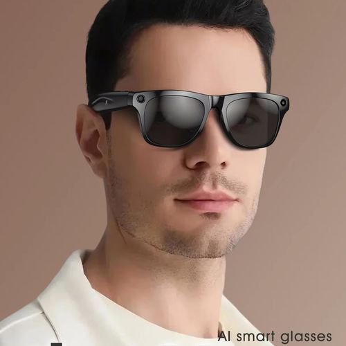 Video Shooting AI Smart Glasses with Camera for Men Flashlight 4GB IP65 720P AI Translation BT Call Music XK Oen Pro Sunglasses