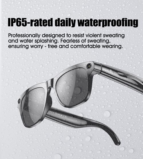 Video Shooting AI Smart Glasses with Camera for Men Flashlight 4GB IP65 720P AI Translation BT Call Music XK Oen Pro Sunglasses