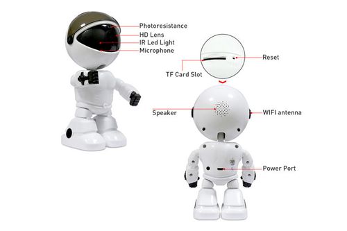 1080P Two Way Audio Baby Pet Monitoring Smart WiFi Network Indoor Home Security Robot Camera