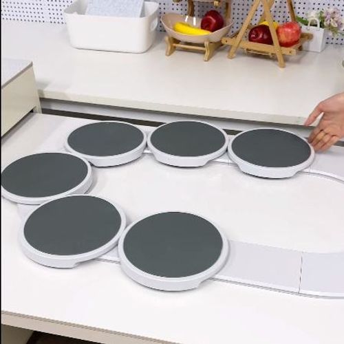 Multifunctional Oval Shape Food Turntable Portable Table Train Tableware Rotating Dining Turntable Trays for Serving Food