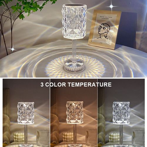 Touch Remote Control Bedside Table Night Light Acrylic Dark Lamp Room Decoration Holiday Lighting LED Crystal Table Lamp