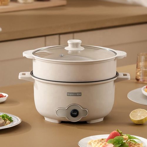 Large Capacity 3L Integrated Electric Pot Cooking Household Multifunctional Non-Stick Electric Skillet