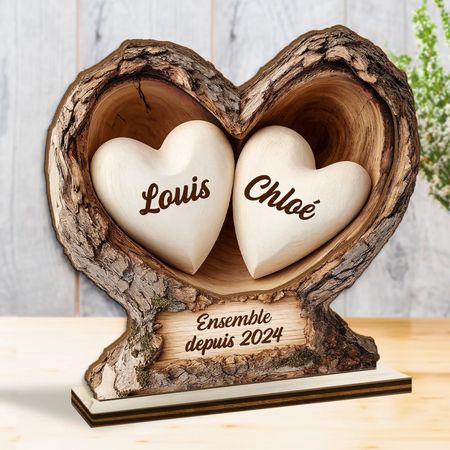 Personalized wooden plaques – customized birthday, Christmas, and wedding gifts for couples, him and her – our love grows stronger every day.