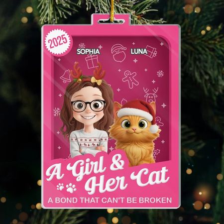 Custom Toy Box Acrylic Ornament - Personalized Christmas Birthday Gifts For Dog Lovers  Dog Dad And Mom - A Girls Best Friend Forever