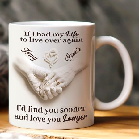 Love You Longer Personalised Ceramic Mug – A Meaningful Gift for Couples