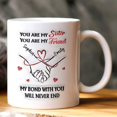 You Are My Sister Personalised Ceramic Mug – A Meaningful Gift for Sisters