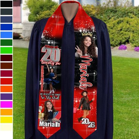Custom Photo She Believed She Could Graduation Stoles