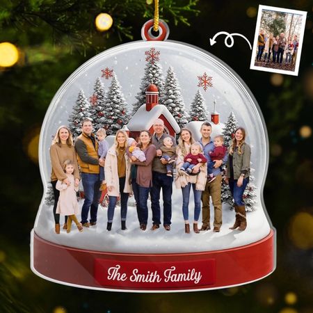 Custom Photo Acrylic Ornament - Personalized Christmas Birthday Gifts For Mom, Dad, Kids - Together Is The Best Place To Be