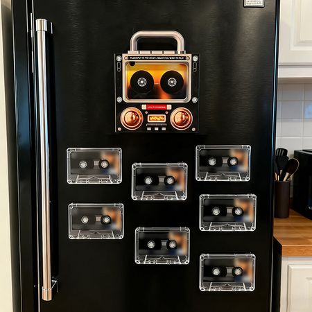 Personalized Magnetic Retro Tape Refrigerator Magnet-Music can be played