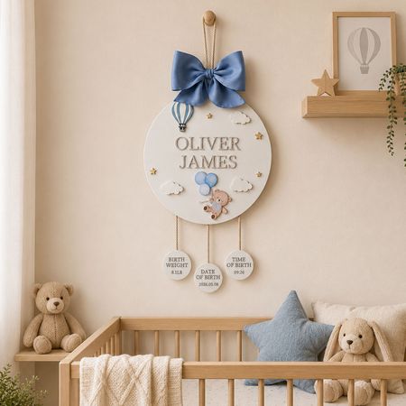 Personalized Baby Birth Stats Nursery Sign