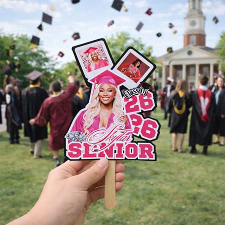 Personalized Graduation Photo Folding Fan – Class of 2026 Custom Graduation Gift