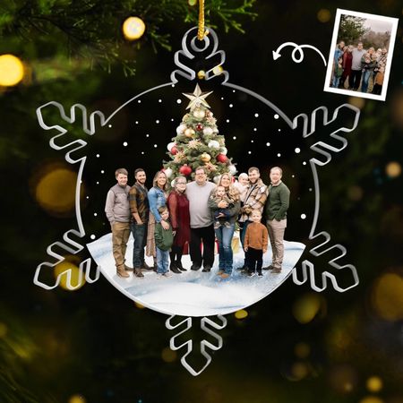 Custom Photo Acrylic Ornament - Personalized Christmas Birthday Gifts For Mom, Dad, Kids - Memories Made Together, Kept Forever