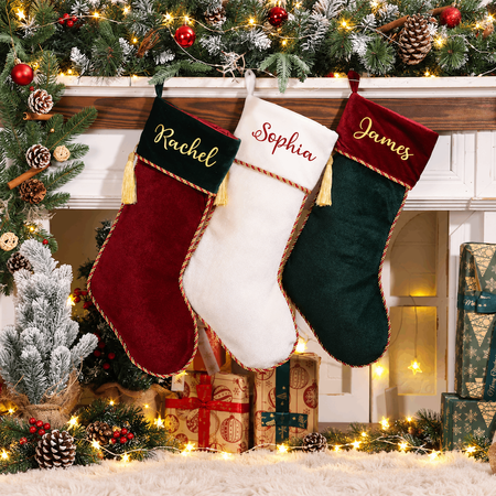 Personalized Velvet Christmas Stockings-Holiday Decorations,2026 Christmas Gifts