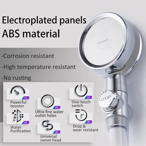 🔥Fan Shower Head🚿with Light Turbo Fan