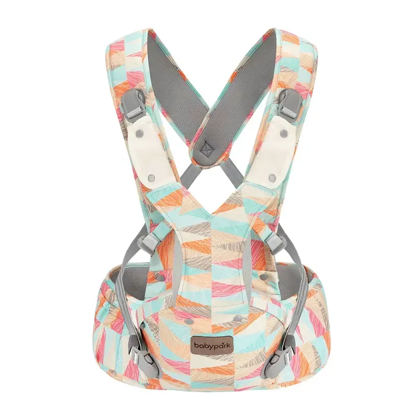 Baby Carrier, 6-in-1 Ergonomic Baby Carrier Newborn To Toddler For 7-45lbs, Front & Back Baby Carriers With Hip Seat For Dad Mom, Adjustable Mesh Infant Carrier With Hood All Season