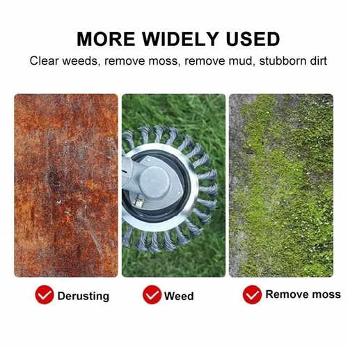 🔥Steel Wire Wheel Garden Weed Brush