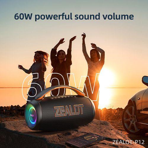 ZEALOT P12 60W High Volume for Bluetooth Speaker Portable Waterproof RGB Lighting High Quality Colorful Lights for Home Use