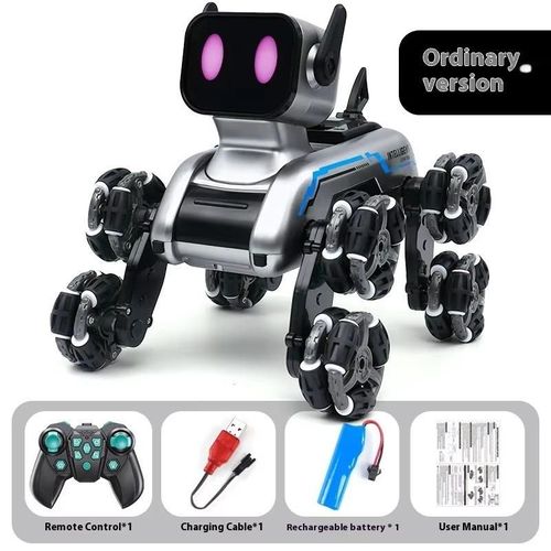 New Children's Intelligent Remote Control Machine Dog Toy Car Eight Wheel Drive Mechanical Climbing Car for Kids Gift