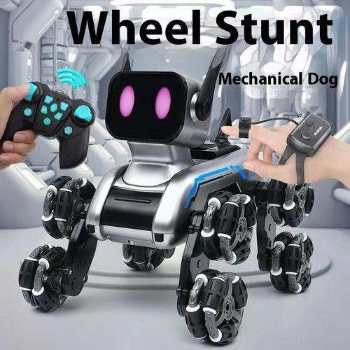 New Children's Intelligent Remote Control Machine Dog Toy Car Eight Wheel Drive Mechanical Climbing Car for Kids Gift