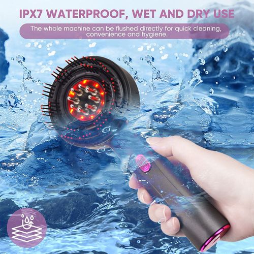 XBH Trend 2025 Electric Hair Scalp Massager Brush for Hair Growth Oil Applicator Massage Comb Anti Hair Loss Red Light Devices