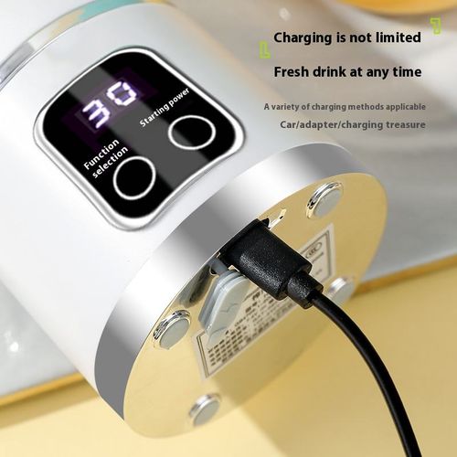 450ml USB Rechargeable Wireless Fruit Blender Juicer Household Electric Portable Blender with 3 Gear Timing Function