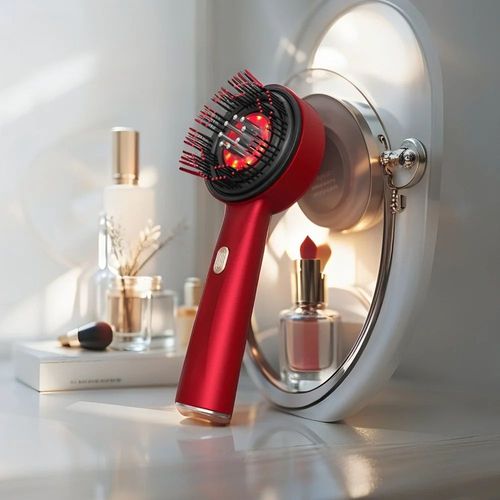 XBH Trend 2025 Electric Hair Scalp Massager Brush for Hair Growth Oil Applicator Massage Comb Anti Hair Loss Red Light Devices