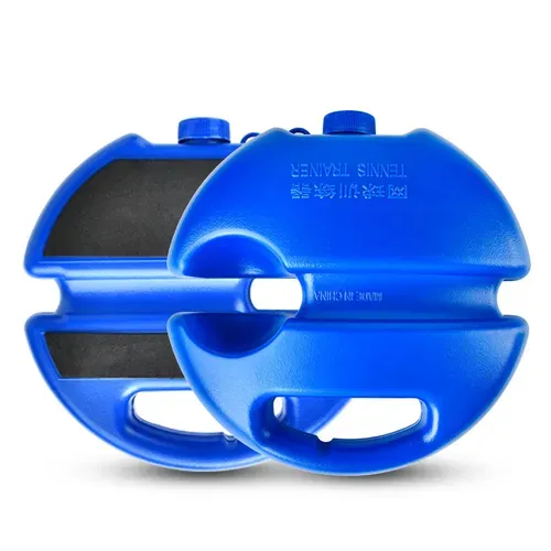Tennis trainer, including a tennis base and rope set