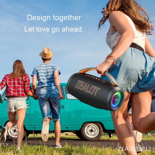 ZEALOT P12 60W High Volume for Bluetooth Speaker Portable Waterproof RGB Lighting High Quality Colorful Lights for Home Use