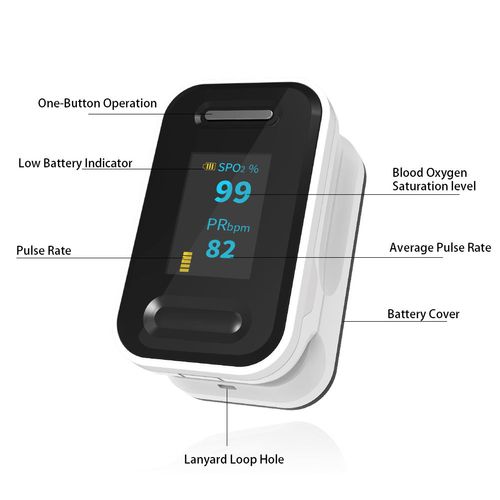 High Quality Small Size Waveform Display Mini Portable Digital Pulse Oximeter Fingertip Pulse Oximeter for Home Use